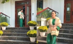 Phương Oanh khoe biệt thự bạc tỷ trang hoàng đón Tết