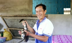 Vô tình bắt trúng con động vật to mập ngoài đồng, mang về nuôi, ông nông dân Cà Mau bán làm con đặc sản