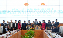UBND Thành phố Huế và Tập đoàn Vingroup ký kết hợp tác toàn diện về chuyển đổi xanh, phát triển bền vững