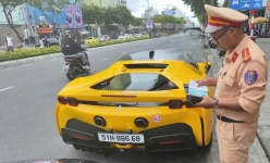 Cảnh sát giao thông ra quyết định xử phạt liên quan vụ dàn siêu xe ngang nhiên vượt đèn đỏ trên phố Đà Nẵng