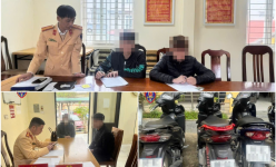 Nhóm thanh niên ở Vĩnh Phúc lái xe máy đánh võng, gây rối trên cầu Nhật Tân