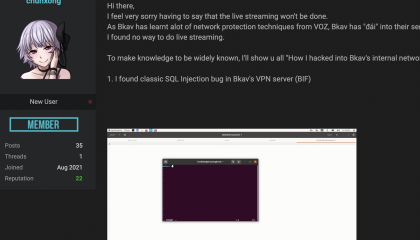 Không livestreams như đã nói, hacker tiết lộ đoạn video chi tiết quá trình tấn công BKAV?