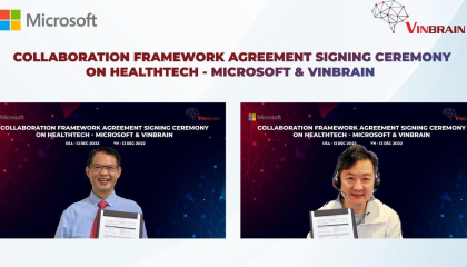 VinBrain và Microsoft Hoa Kỳ hợp tác phát triển trí tuệ nhân tạo trong y tế