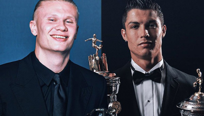 Haaland cân bằng thành tích vô tiền khoáng hậu của CR7