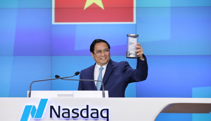 Thủ tướng Phạm Minh Chính rung chuông khai mạc phiên giao dịch trên sàn chứng khoán Nasdaq 