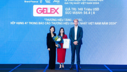 GELEX thăng hạng trong Top 100 thương hiệu giá trị nhất Việt Nam 2024