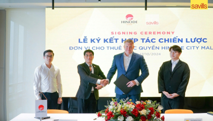 Savills chính thức trở thành đơn vị cho thuê độc quyền trung tâm thương mại dự án Hinode City
