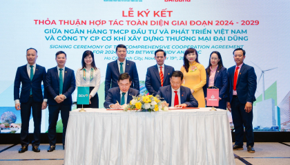 BIDV hợp tác toàn diện với Đại Dũng Corp triển khai các dự án xanh