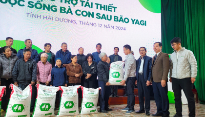 Nông dân Hải Dương được nhận hỗ trợ để tái thiết cuộc sống sau bão Yagi