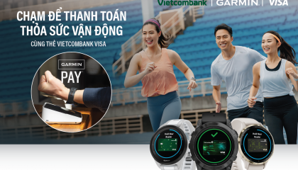 Vietcombank triển khai thanh toán một chạm Garmin Pay cho thẻ Visa