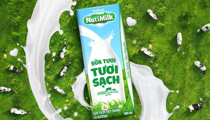 Sữa Tươi Tươi Sạch NutiMilk dinh dưỡng chuẩn cao chào sân với diện mạo bắt mắt