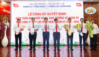 EVNSPC: Công bố các quyết định kiện toàn công tác cán bộ