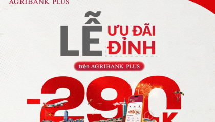 Giảm ngay 290K khi đặt dịch vụ du lịch - di chuyển trên Agribank Plus