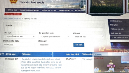 Nguội lạnh thông tin trên Website của một số cấp, ngành tỉnh Quảng Ngãi 