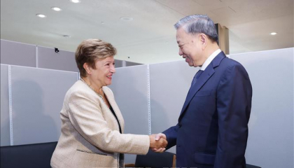 Tổng Bí thư, Chủ tịch nước Tô Lâm tiếp Tổng Giám đốc IMF và lãnh đạo các nước