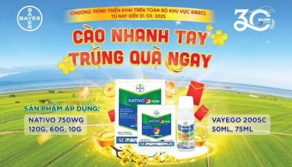 “Cào nhanh tay, trúng quà ngay” – Bayer tri ân nhà nông với quà tặng 5,5 tỷ đồng