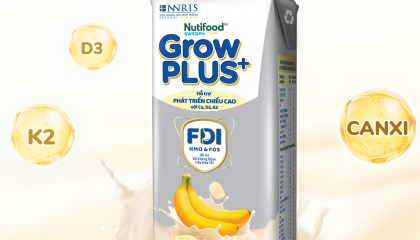 Nutifood GrowPLUS+ hương vị trái cây - Thêm thơm ngon, thêm dinh dưỡng cho bé
