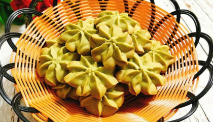Đãi khách tới nhà với bánh quy trà xanh giòn xốp, thơm lừng hương matcha
