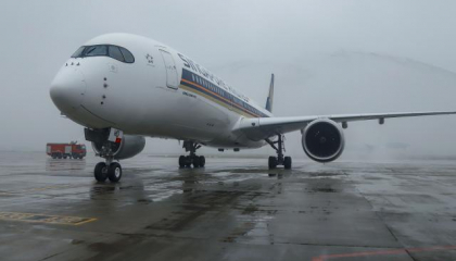 Siêu máy bay Airbus 350-900 phục vụ đường bay Nội Bài - Singapore