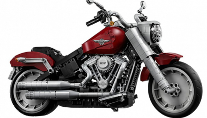 Cận cảnh mô tô Harley-Davidson Fat Boy lắp ráp bằng lego cực chất