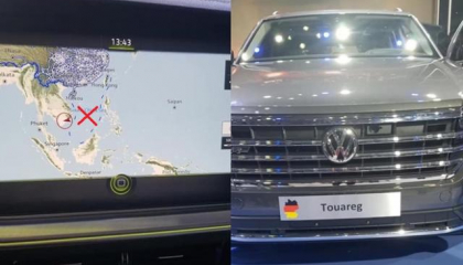 Lại 'đường lưỡi bò' phi pháp trên xe Volkswagen trưng bày tại VMS 2019