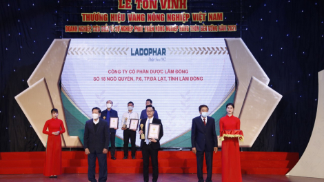 Ladophar đạt giải Thương hiệu vàng Nông nghiệp Việt Nam năm 2021