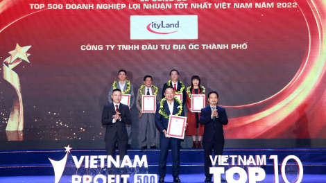 CityLand khẳng định tầm nhìn chiến lược trong top 50 Doanh nghiệp lợi nhuận tốt nhất Việt Nam