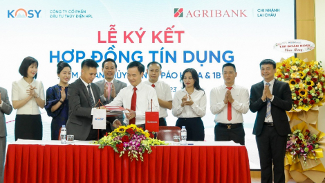 Ngân hàng Agribank tài trợ tín dụng gần 600 tỷ đồng cho cụm dự án Thủy điện Tả Páo Hồ của Tập đoàn Kosy