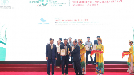 ANCO tự hào được vinh danh 'Thương hiệu Vàng nông nghiệp Việt Nam' năm 2023