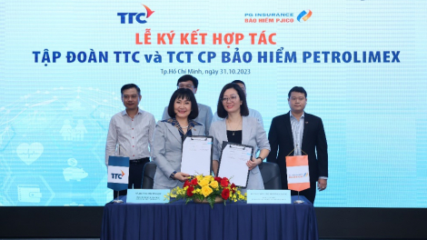 Lễ ký kết hợp tác giữa Tập đoàn TTC và TCT CP Bảo hiểm Petrolimex