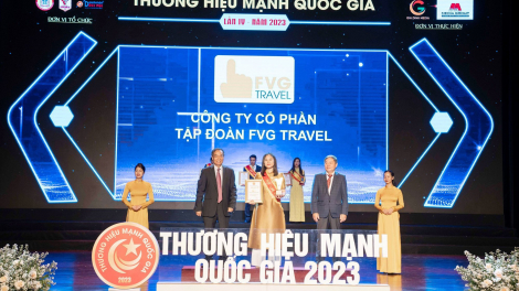 FVG Travel được vinh danh giải thưởng Thương hiệu mạnh quốc gia 2023