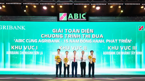 102 tổng đại lý đạt giải thưởng Chương trình thi đua “ABIC cùng Agribank – 15 năm đồng hành, phát triển' 