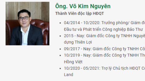 Ông Võ Kim Nguyên xin từ nhiệm thành viên độc lập Hội đồng quản trị Angimex (AGM)