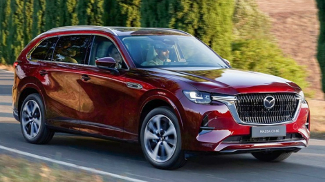 Mẫu xe Mazda CX-80 lộ diện tại châu Âu có gì đáng chú ý?