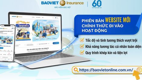 Bảo hiểm Bảo Việt chính thức triển khai giao diện website mới