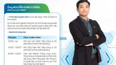 Chân dung tân Chủ tịch HĐQT Tập đoàn DIC (DIG) Nguyễn Hùng Cường