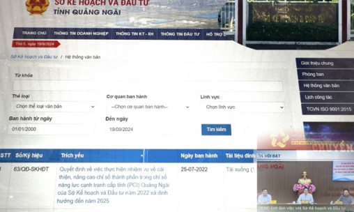 Nguội lạnh thông tin trên Website của một số cấp, ngành tỉnh Quảng Ngãi 