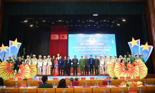 Tuyên dương 10 gương mặt trẻ Công an Thủ đô xuất sắc tiêu biểu năm 2023