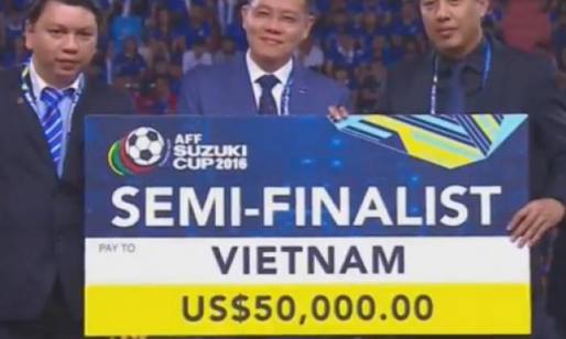 Hậu AFF Cup 2016, ĐT Việt Nam nhận 4 tỷ đồng tiền thưởng?