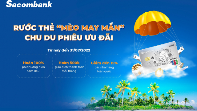 Combo hoàn tiền cực chất dành cho khách hàng đăng ký mở mới thẻ thanh toán Sacombank JCB Platinum 