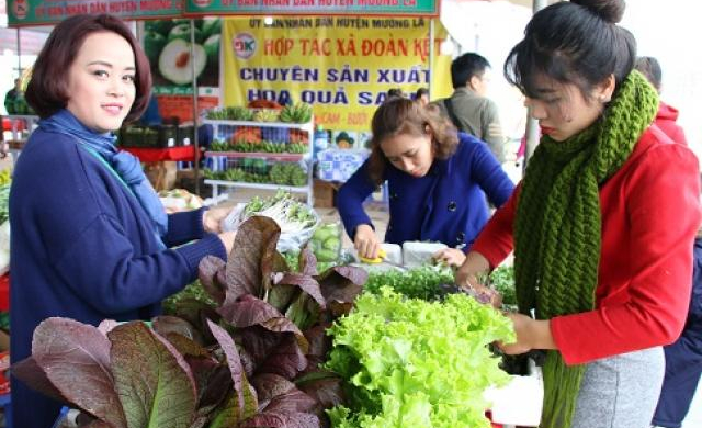 Tha hồ mua khoai sọ Cụ Cang, bưởi ngon, chanh thơm ở chợ xuân Sơn La