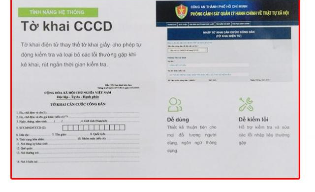 Công dân có thể đăng ký làm thẻ Căn cước công dân qua mạng