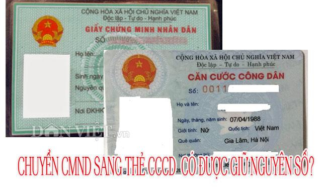Có được giữ nguyên số CMND khi chuyển sang thẻ căn cước?