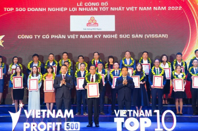 VISSAN đạt danh hiệu Top 10 công ty thực phẩm uy tín & Top 500 doanh nghiệp lợi nhuận tốt nhất Việt Nam năm 2022