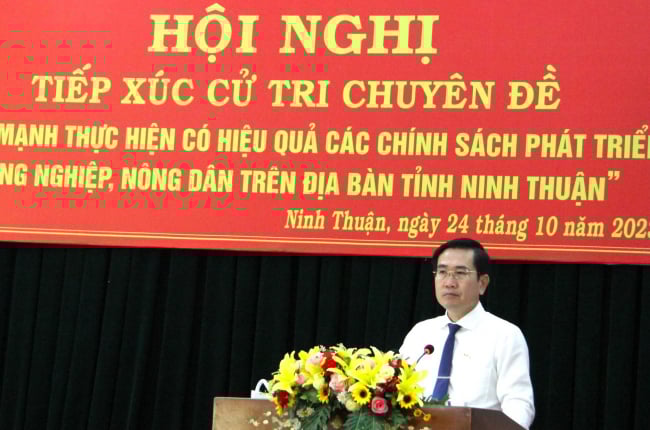 HĐND tỉnh Ninh Thuận tiếp xúc cử tri chuyên đề nông dân, doanh nghiệp, Hợp tác xã