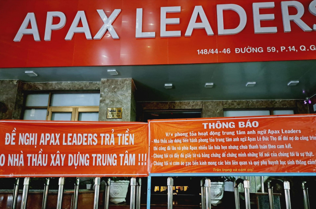 Lùm xùm vụ bùng tiền, Apax Leaders hứa sẽ tiếp phụ huynh tại TP.HCM