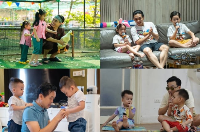 Trợ thủ của 4 ông bố showbiz 'siêu nhân' khi  mẹ vắng nhà