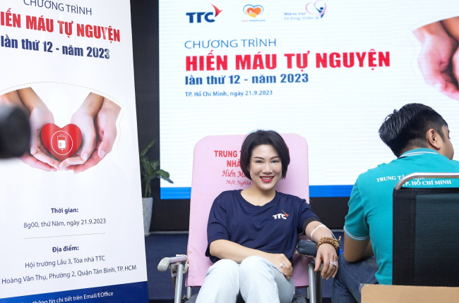 Ngày hội hiến máu tự nguyện 'Niềm vui từ lòng nhân ái' năm 2023 của TTC: Hơn 211 đơn vị máu gửi đến bệnh viện