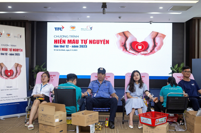 Hơn 211 đơn vị máu gửi đến bệnh viện trong Ngày hội hiến máu 'Niềm vui từ lòng nhân ái' năm 2023 của TTC 