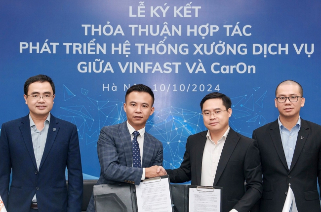 VinFast, CarOn bắt tay nhau mở chuỗi xưởng dịch vụ xe điện khắp Việt Nam